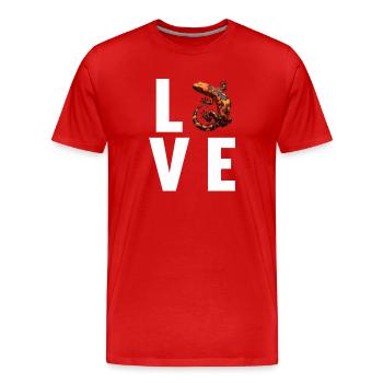 Salamandre de feu Salamandre - T-shirt bio Premium Homme - rouge - Devant - Damien (186cm)