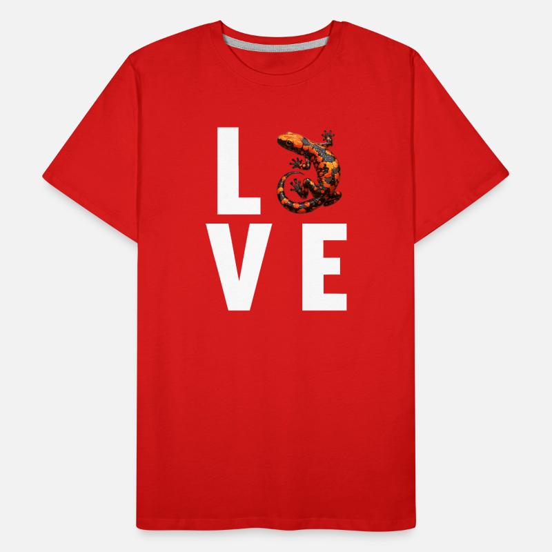 Feuersalamander Salamander Männer Premium Bio T-Shirt
