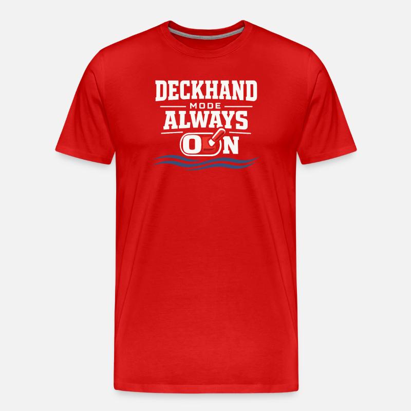 Seemannschaftsgeschenk Für Deckhand Ocean Work - Männer Premium Bio T-Shirt - Rot