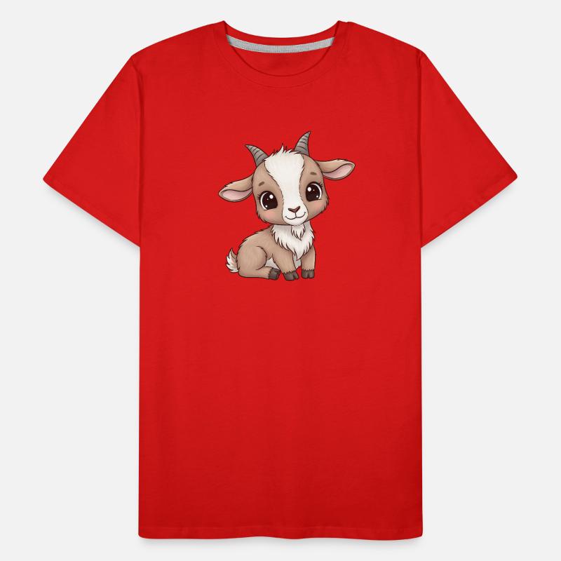 Dessin animé mignon de chevreau T-shirt bio Premium Homme