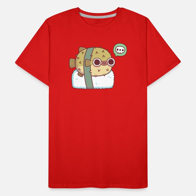 Süßes Kugelfisch-Sushi, das dir zeigt, dass es giftig ist Männer Premium Bio T-Shirt