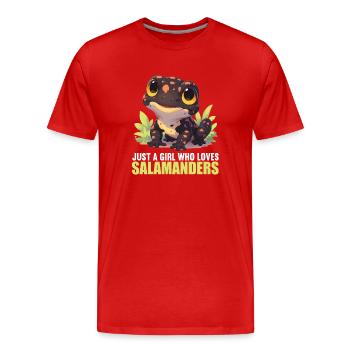 Fire Salamander Salamander - Men's Premium Organic T-Shirt - red - Front - Damien (186cm)