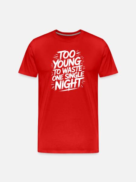 Statement design for night owls - Men's Premium Organic T-Shirt - red