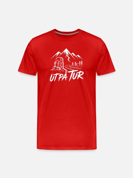 Bergwanderung - Männer Premium Bio T-Shirt - Rot