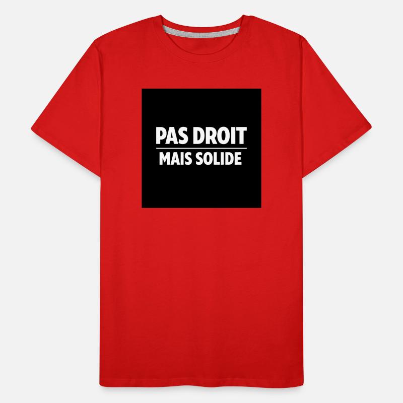 Nicht gerade, sondern fest Männer Premium Bio T-Shirt