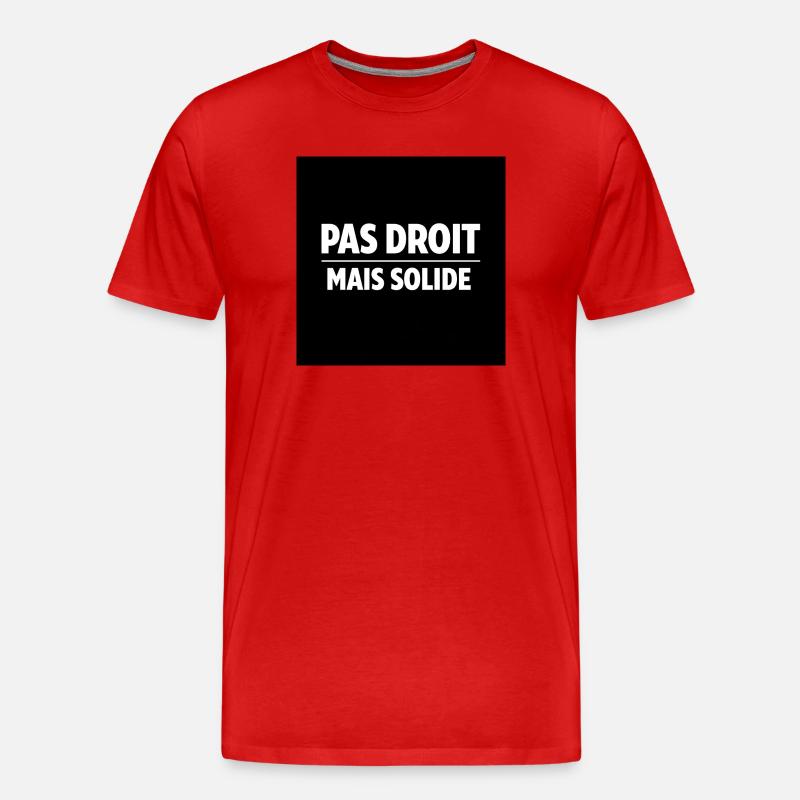 Nicht gerade, sondern fest - Männer Premium Bio T-Shirt - Rot