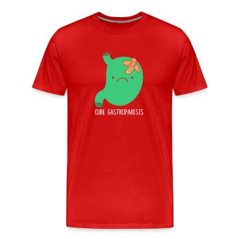 Gastroparesie - T-shirt bio Premium Homme - rouge - Devant - Damien (186cm)