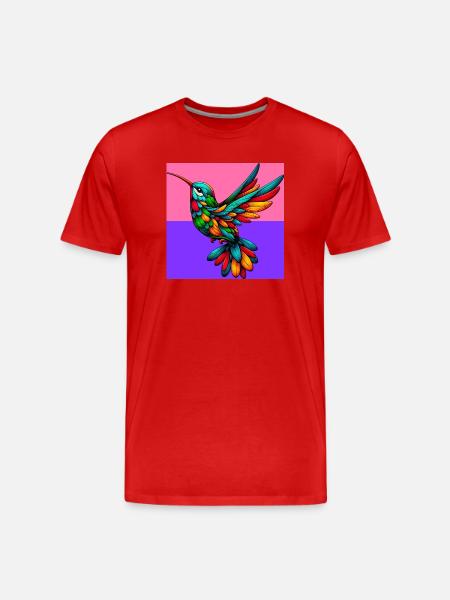 colibri - T-shirt bio Premium Homme - rouge
