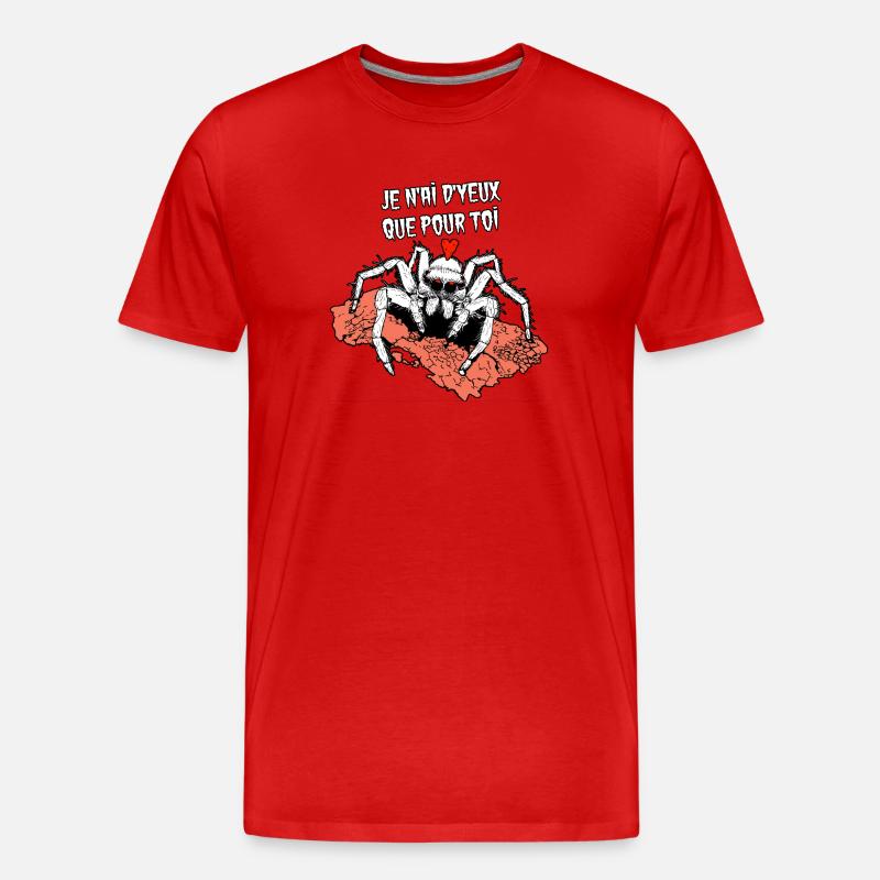 I ONLY HAVE EYES FOR YOU! (spider) - Men's Premium Organic T-Shirt - red
