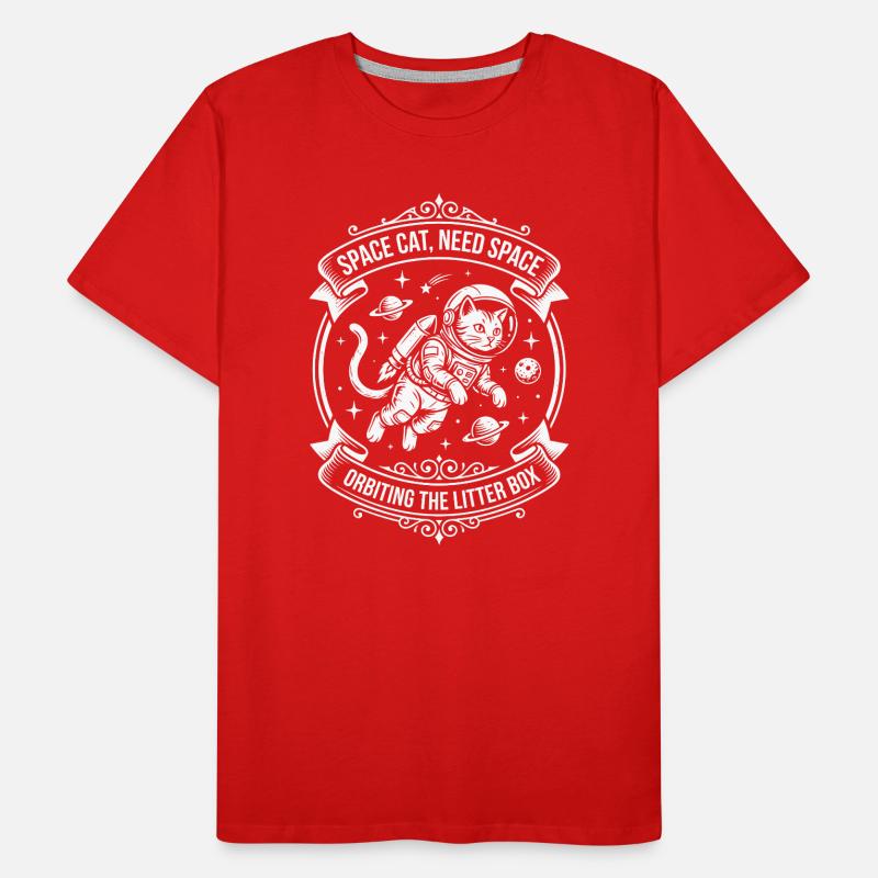 Space Cat – Besoin d’espace T-shirt bio Premium Homme