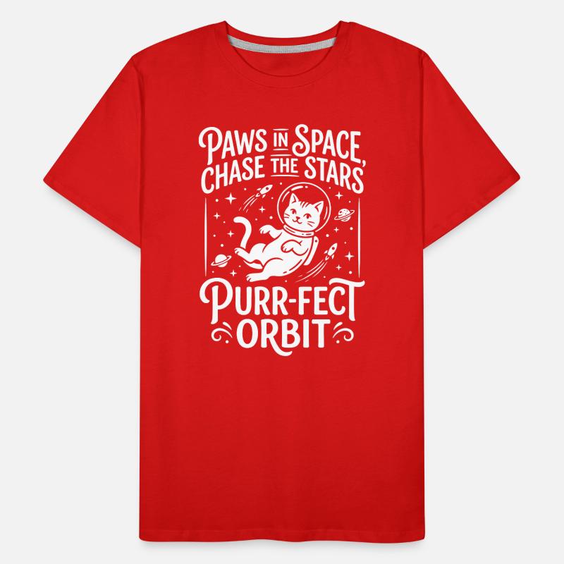 Pattes dans l’espace – Orbite Ronron-parfaite T-shirt bio Premium Homme
