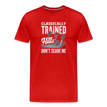 Voiture manuelle, entraînée classiquement - T-shirt bio Premium Homme - rouge - Devant - Damien (186cm)