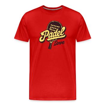 Paddle Love Retro - Männer Premium Bio T-Shirt - Rot - Vorne - Damien (186cm)
