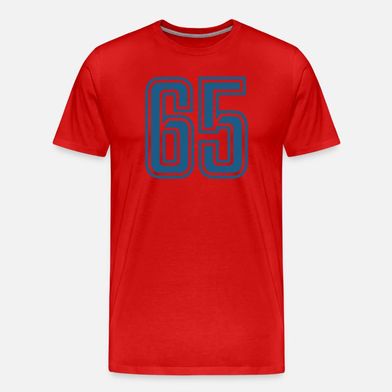 65 - Männer Premium Bio T-Shirt - Rot