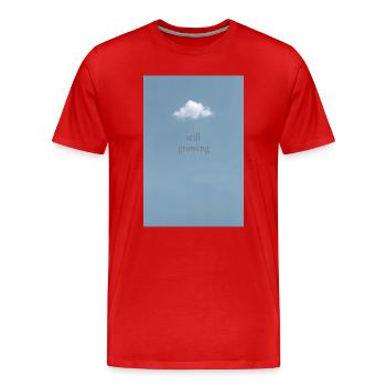Toujours en croissance - T-shirt bio Premium Homme - rouge - Devant - Damien (186cm)