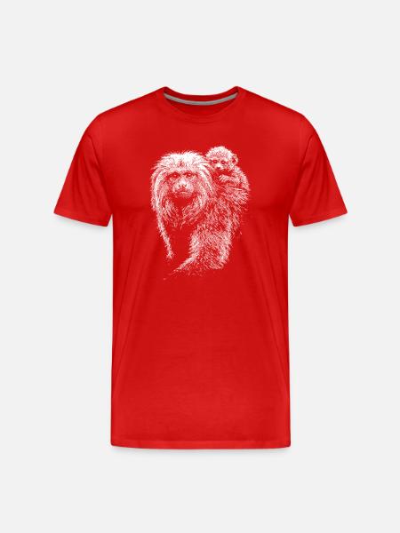 Lion tamarins - Men's Premium Organic T-Shirt - red