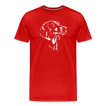Chiens de chasse Brandlbracke Silhouette Saules - T-shirt bio Premium Homme - rouge - Devant - Damien (186cm)
