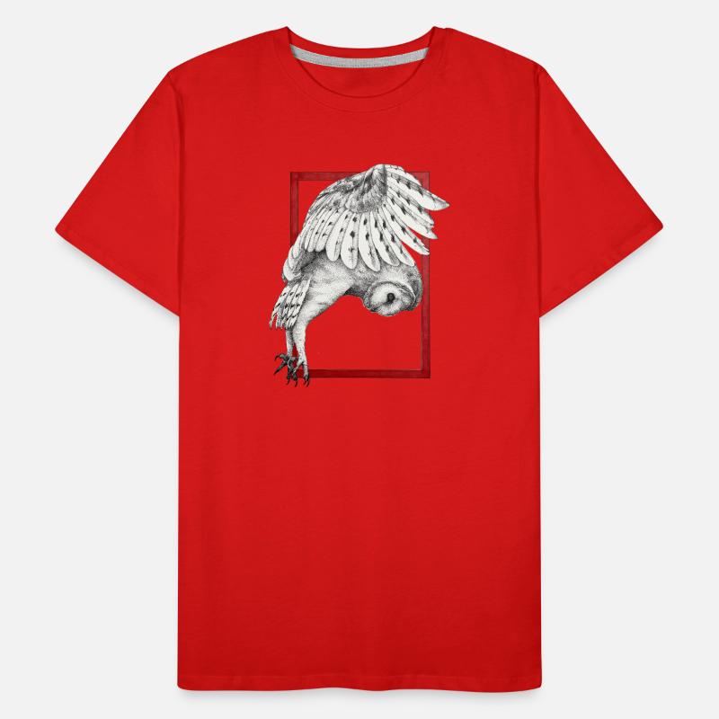 Eule mit Rahmen Männer Premium Bio T-Shirt
