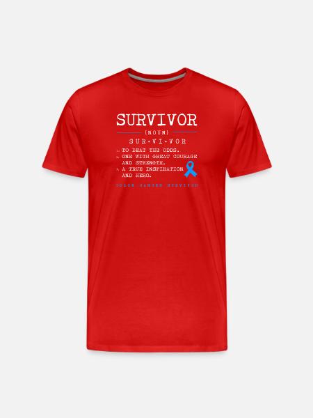 Darm Krebs Dickdarm - Männer Premium Bio T-Shirt - Rot