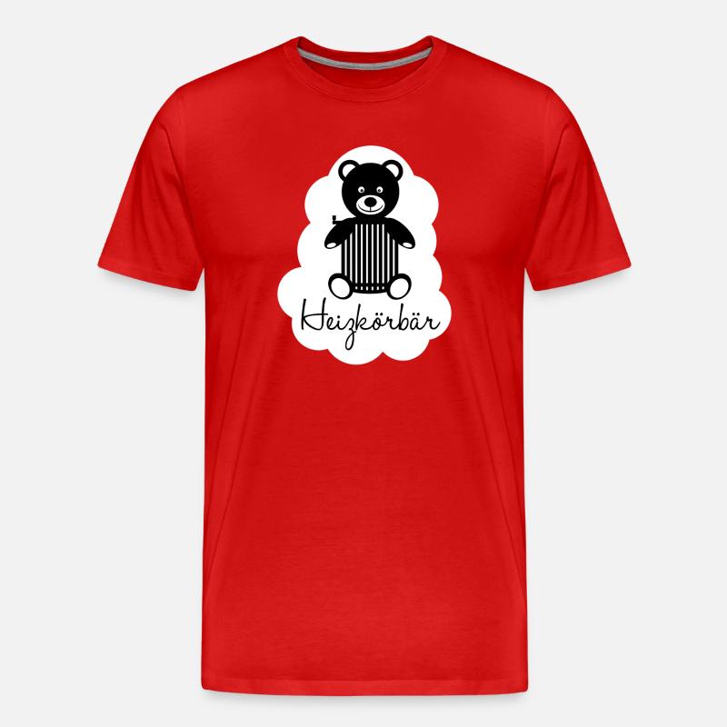 Heizkörbär - Männer Premium Bio T-Shirt - Rot