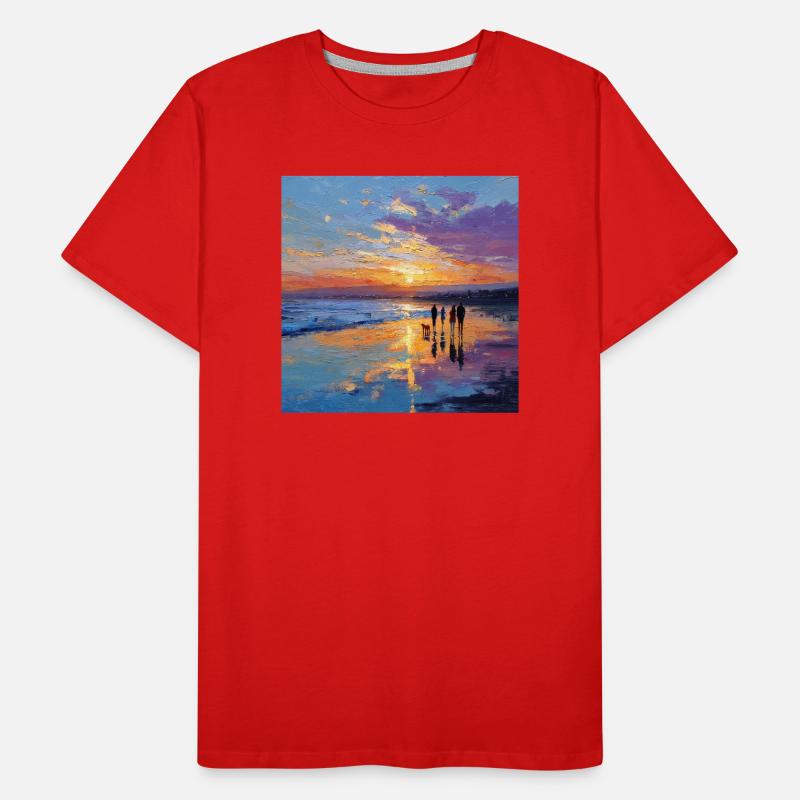 Coucher de soleil sur la mer T-shirt bio Premium Homme