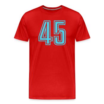 45 - T-shirt bio Premium Homme - rouge - Devant - Damien (186cm)