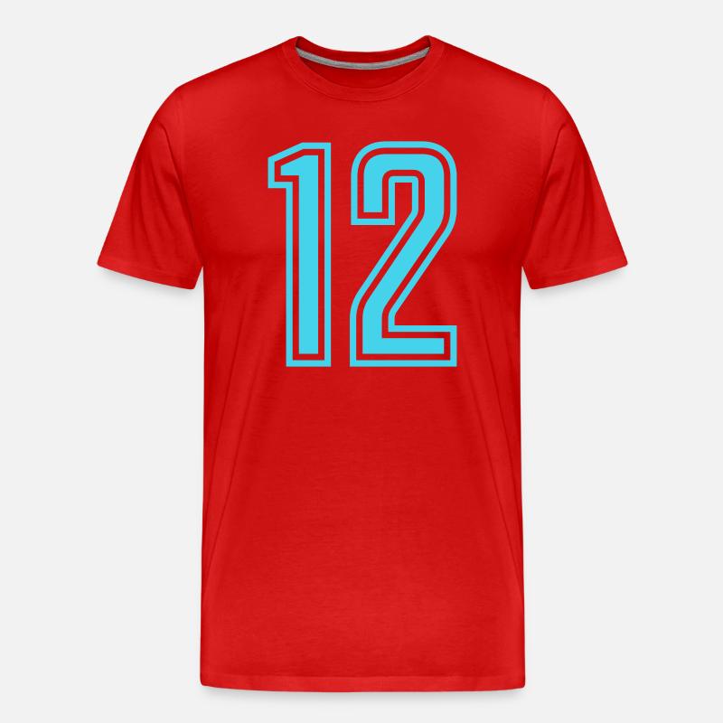 12- - Männer Premium Bio T-Shirt - Rot