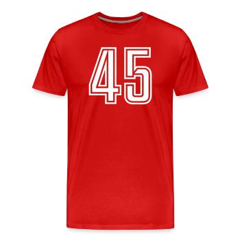 45 - T-shirt bio Premium Homme - rouge - Devant - Damien (186cm)