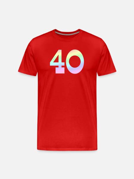 40 pastel colours - Men's Premium Organic T-Shirt - red