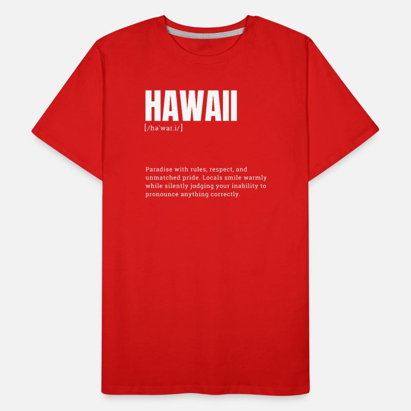 Hawaii Pride Sprache Männer Premium Bio T-Shirt