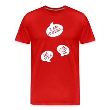 Annonce de la grossesse Maman des triplés Maman - T-shirt bio Premium Homme - rouge - Devant - Damien (186cm)