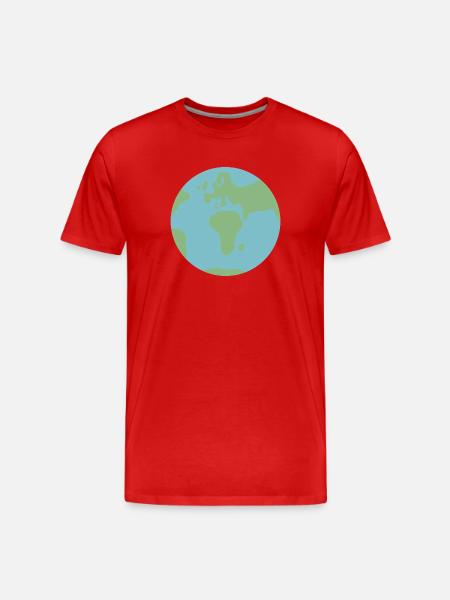 Pastel Globe - Men's Premium Organic T-Shirt - red