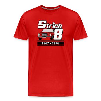 Strich 8 Retro Auto 1967 1976 - Männer Premium Bio T-Shirt - Rot - Vorne - Damien (186cm)