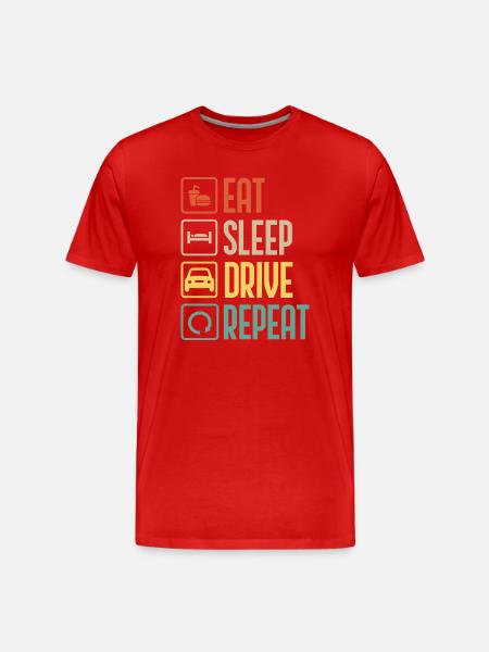 Eat, Sleep, Drive, Repeat - Men's Premium Organic T-Shirt - red