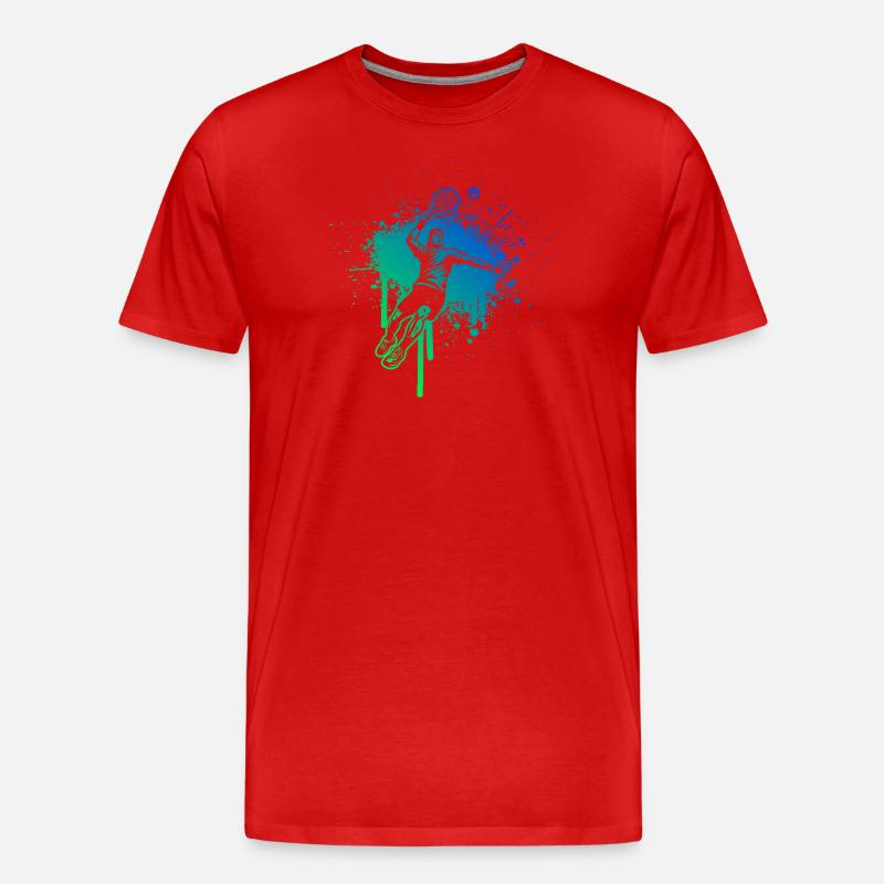 Einfach Padel zeitloses Design - Männer Premium Bio T-Shirt - Rot