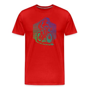 Roadbike Stil für jeden Anlass - Männer Premium Bio T-Shirt - Rot - Vorne - Damien (186cm)
