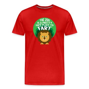 Safari Afrika serengeti wildlife savanne löwe - Männer Premium Bio T-Shirt - Rot - Vorne - Damien (186cm)
