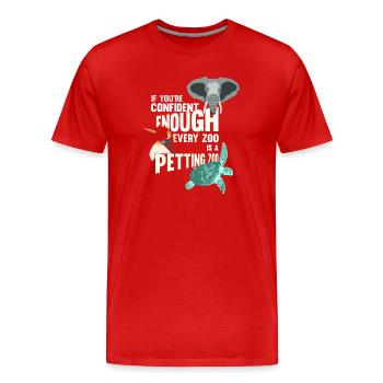 Safari Afrika serengeti wildlife savanne Tiere - Männer Premium Bio T-Shirt - Rot - Vorne - Damien (186cm)