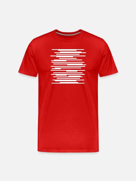 geometric lines design - Men's Premium Organic T-Shirt - red