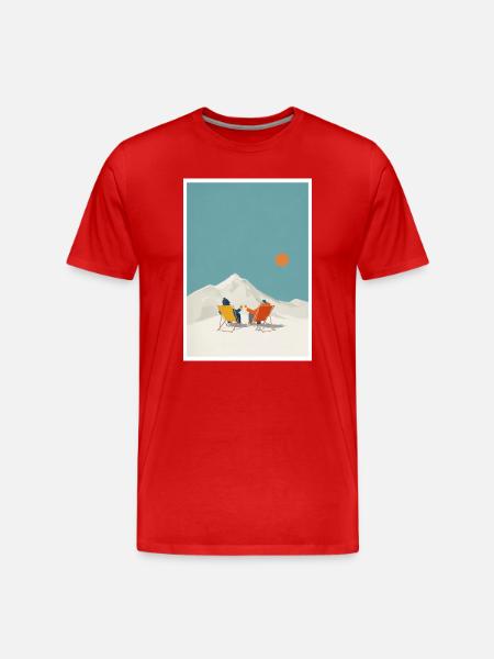 Sunlit Summit Lounge - Men's Premium Organic T-Shirt - red