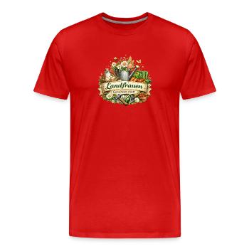 Rural women strong together - Men's Premium Organic T-Shirt - red - Front - Damien (186cm)