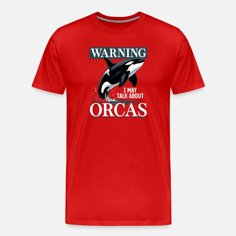 Funny Orca - Männer Premium Bio T-Shirt - Rot