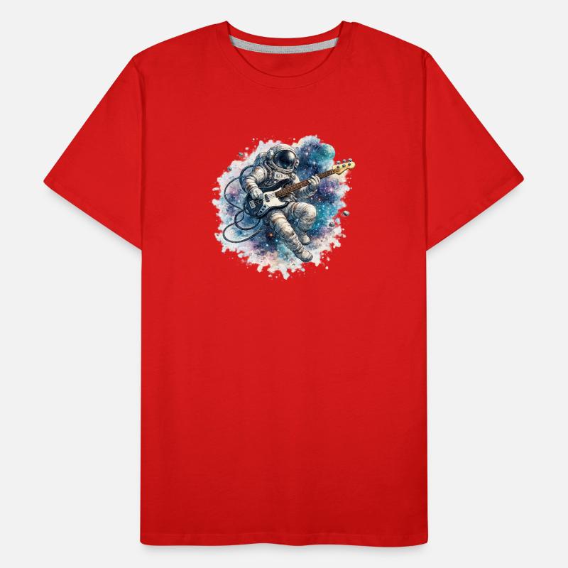 Astronaute spatial avec basse T-shirt bio Premium Homme