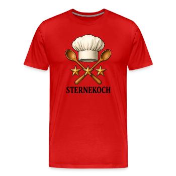 Koch Kostüm Sternekoch Bester Koch Geschenk - Männer Premium Bio T-Shirt - Rot - Vorne - Damien (186cm)