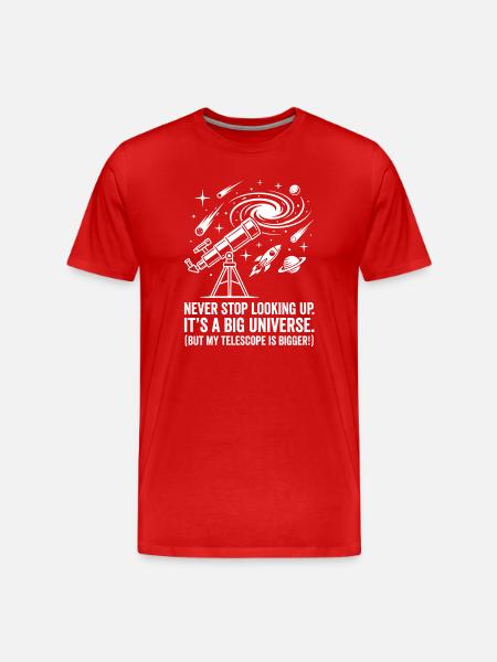 Rêves télescopiques dans le vaste cosmos - T-shirt bio Premium Homme - rouge