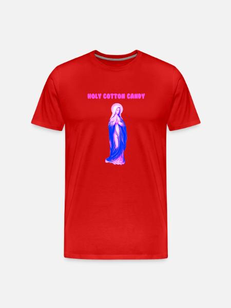 Holy Cotton Candy Virgin Mary Pop - Men's Premium Organic T-Shirt - red