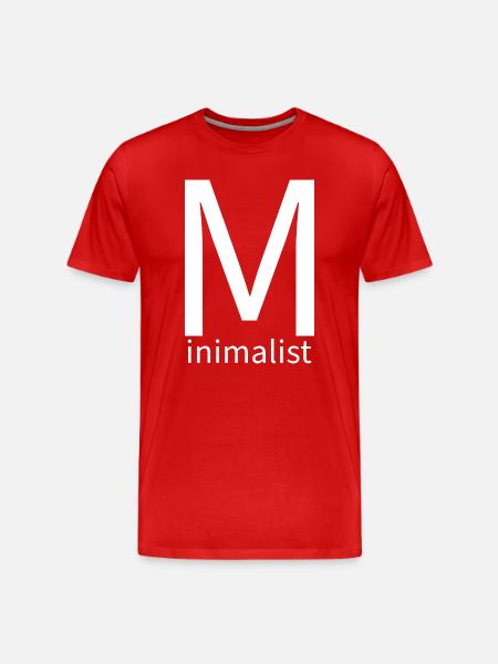 Minimlaist – radically minimal thought - Men's Premium Organic T-Shirt - red