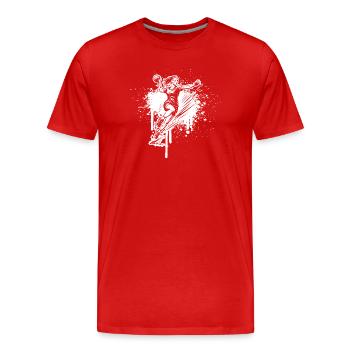 Motif de handball avec valeur de reconnaissance pour - T-shirt bio Premium Homme - rouge - Devant - Damien (186cm)