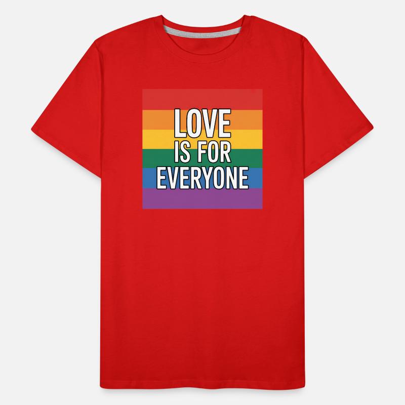 Love is for Everyone - Antifa Rainbow Tee Männer Premium Bio T-Shirt