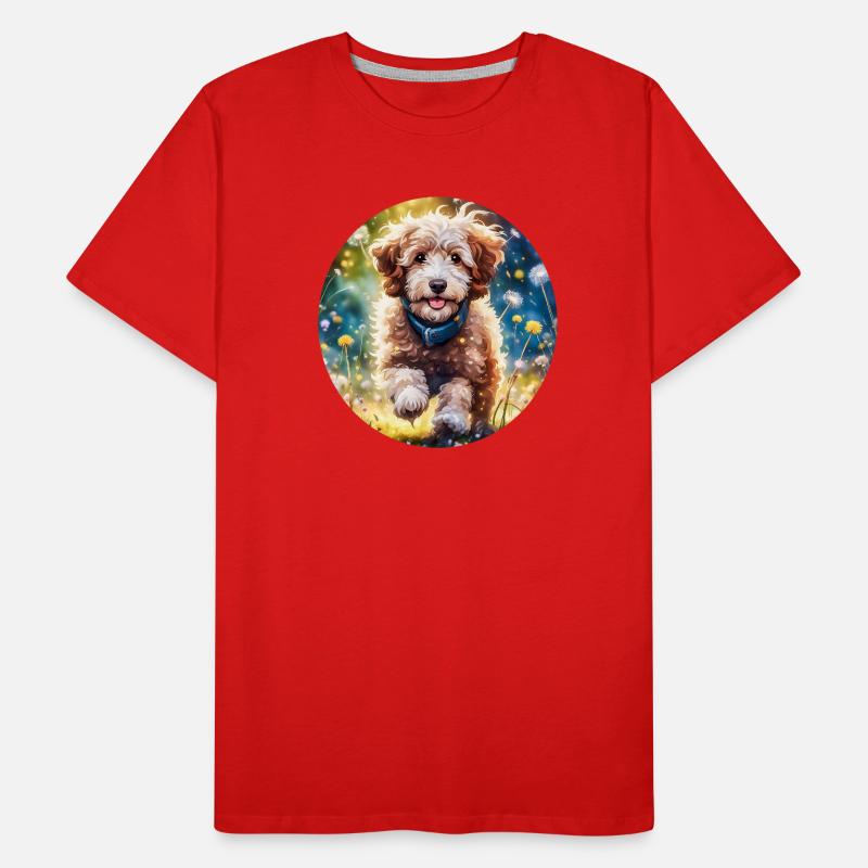 Aussiedoodle au soleil T-shirt bio Premium Homme